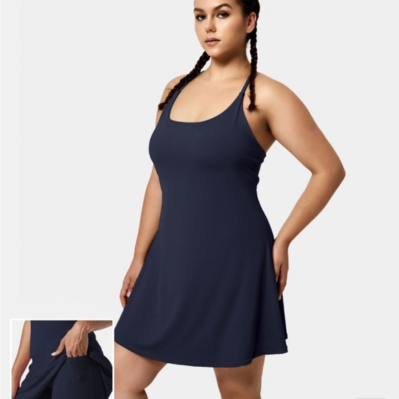 HALARA Dresses & Skirts - Halara NWT Cloudful™ Air Backless 2-in-1 Side Pocket Cool Touch Mini dress plus